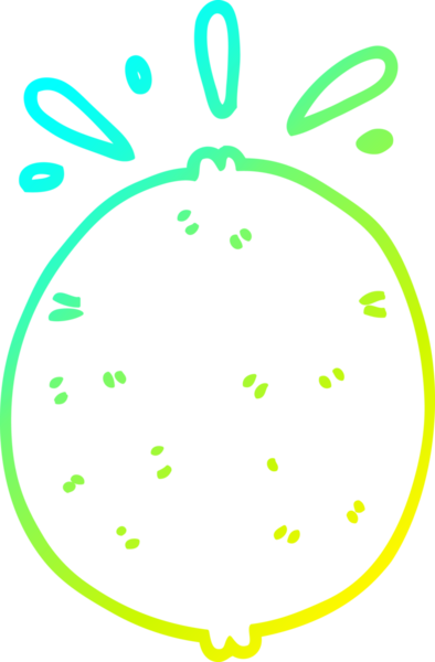 Bir insan tarafından çizilmiş limon karikatürü.