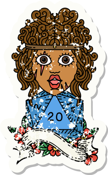 Retro Dövme Tarzı İnsan Barbarlığı Bir insan tarafından çizilmiş 20 zar ile