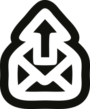 bir insan tarafından çizilmiş e- posta simgesi gönder