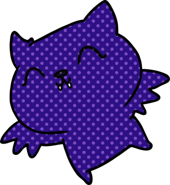 Bir insan tarafından çizilmiş kawaii yarasasının serbest çizimi.