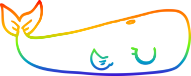 bir insan tarafından çizilmiş karikatür deniz balinası çizimi