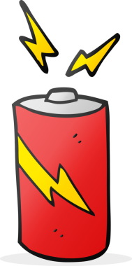 Bir insan tarafından çizilmiş karikatür bataryası.