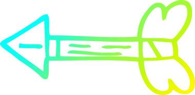 Bir insan tarafından çizilen çizgi film okunun soğuk gradyan çizimi