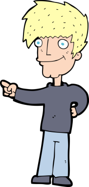 Bir insan tarafından çizilmiş çizgi filmci.