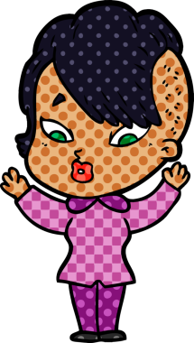 Bir insan tarafından çizilmiş bir karikatür.