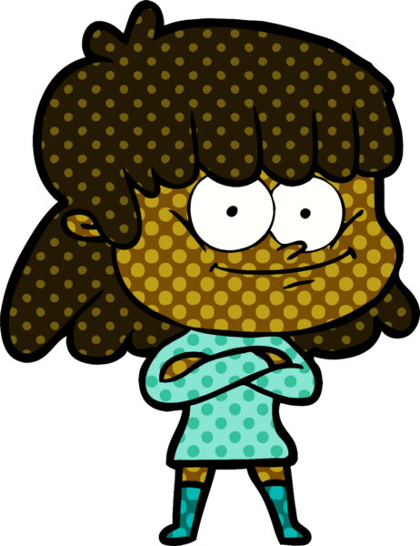 Bir insan tarafından çizilmiş gülümseyen bir kadın.