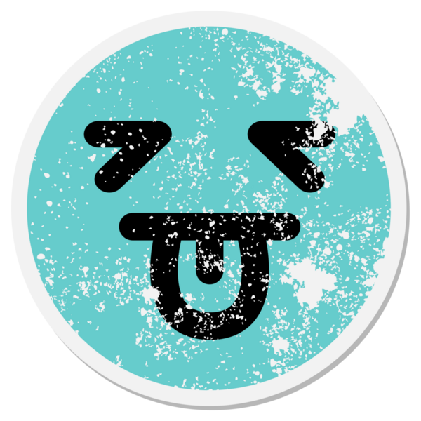 Bir insan tarafından çizilmiş yorgun bir yüz çemberi.