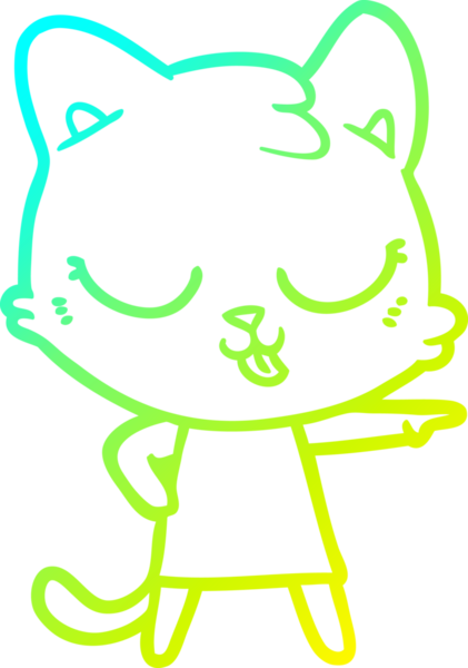 Bir insan tarafından çizilen çizgi film arabasının soğuk gradyan çizimi