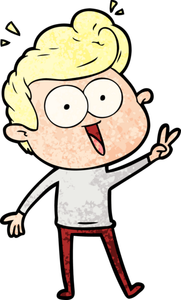 Bir insan tarafından çizilmiş çizgi film bakışlı adam.