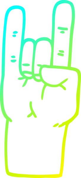 Bir insan tarafından çizilmiş soğuk gradyan çizgi.