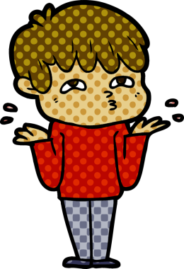 Bir insan tarafından çizilmiş karikatür adamı.