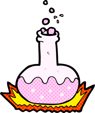 bir insan tarafından çizilmiş karikatür bilim deneyi