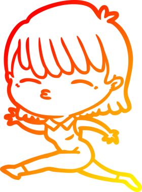 Bir insan tarafından çizilmiş bir karikatür kadın çizimi