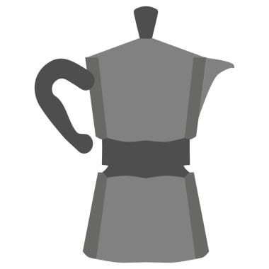 Bir insan tarafından çizilmiş fırın üstü espresso makinesi.