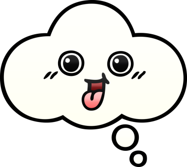 Bir insan tarafından çizilen düşünce baloncuğunun gölgeli çizimi