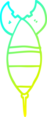 Bir insan tarafından çizilmiş bir roketin soğuk gradyan çizgisi