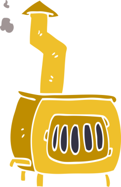 Bir insan tarafından çizilmiş eski ahşap yakıcıyı karala