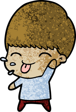 Bir insan tarafından çizilmiş sakin çocuk çizgi filmi.