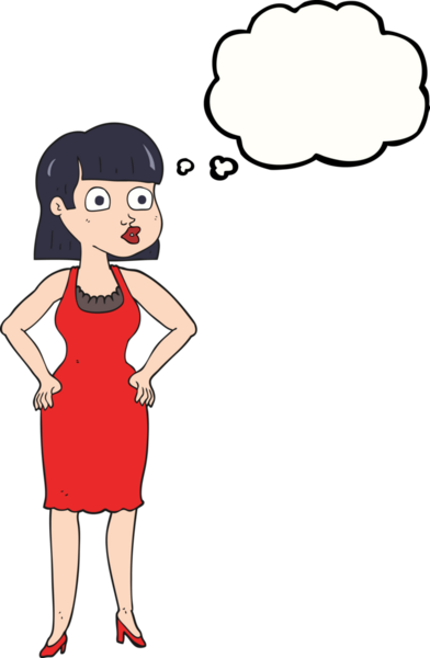 El yazısıyla çizilmiş baloncuk karikatür kadın elleri kalçasında bir insan tarafından çizilmiş.