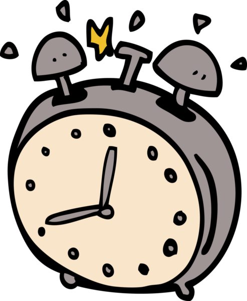 bir insan tarafından çizilmiş karikatür alarm saati