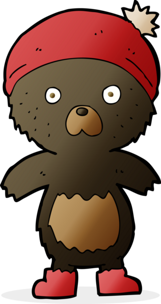 Bir insan tarafından çizilmiş sevimli oyuncak ayı.