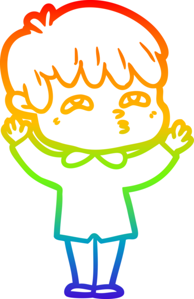 Gökkuşağı gradyanı çizimi Bir insan tarafından çizilmiş tuhaf bir çizgi