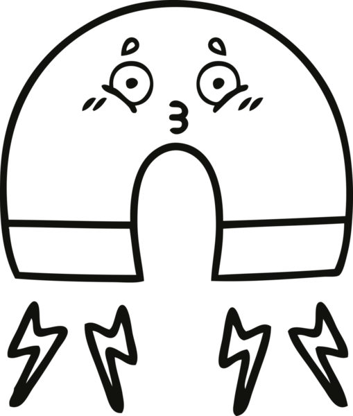 Bir insan tarafından çizilmiş mıknatıs çizimi