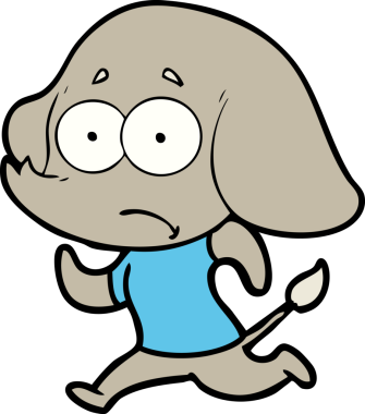 bir insan tarafından çekilen, güvenilmez bir fil çizgi filmi.