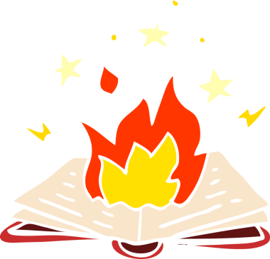 Bir insan tarafından çizilmiş karalama büyü kitabı.