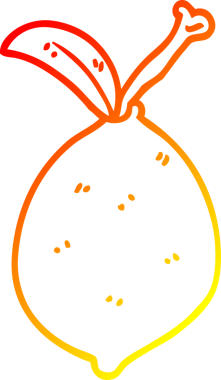 Bir insan tarafından çizilmiş limon meyvesinin sıcak çizgi çizimi