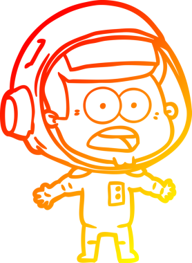 Bir insan tarafından çizilmiş bir çizgi film çizimi, astronotu şaşırttı.