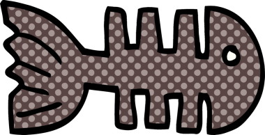 bir insan tarafından çizilmiş karalama balık kemikleri