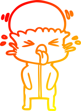 Bir insan tarafından çizilmiş garip bir uzaylı çizgi film çizimi.