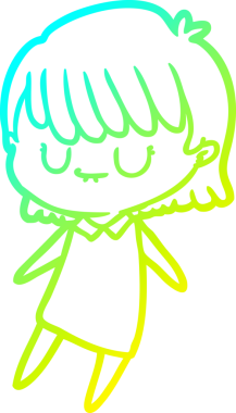 Bir insan tarafından çizilmiş bir karikatür kadın çizimi.