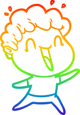 Bir insan tarafından çizilmiş mutlu bir adamın çizgi çizimi.