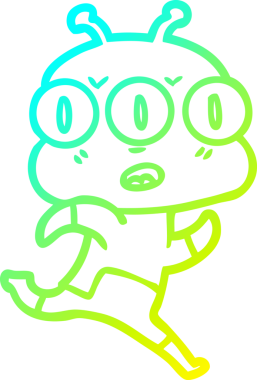 Bir insan tarafından çizilmiş üç gözlü bir karikatür çizimi.