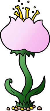 bir insan tarafından çizilmiş egzotik bir çiçek.