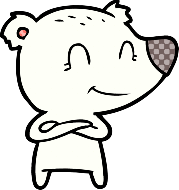 Bir insan tarafından çizilmiş kutup ayısı karikatürü