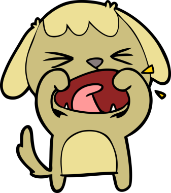 Bir insan tarafından çizilmiş şirin bir köpek havlaması.