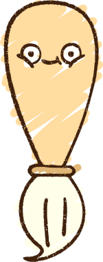 Bir insan tarafından çizilmiş Boya Fırçası Tebeşiri