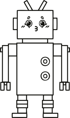Bir insan tarafından çizilmiş robot çizimi