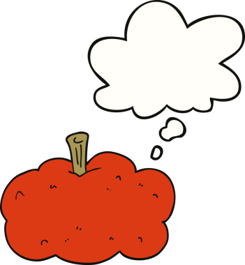 Bir insan tarafından çizilmiş balkabağı.