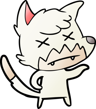 Bir insan tarafından çizilmiş ölü tilki çizgi filmi