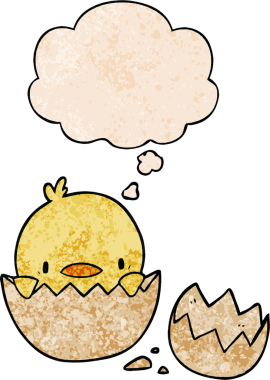 Bir insan tarafından çizilmiş grunge desenli düşünce baloncuğu olan çizgi film pilici.