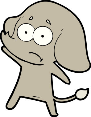 bir insan tarafından çizilmiş belirsiz bir fil.