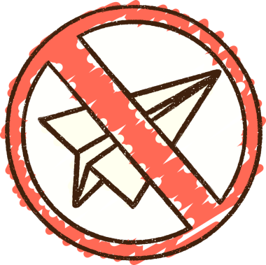 Bir insan tarafından çizilmiş Kağıt Yasağı Tebeşiri