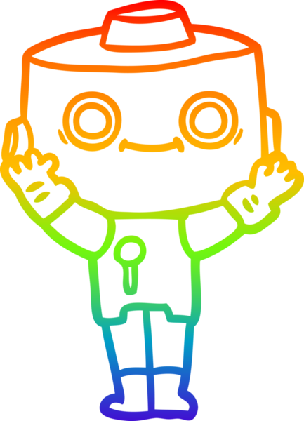 gökkuşağı gradyan çizgisi bir insan tarafından çizilmiş robot çizgi