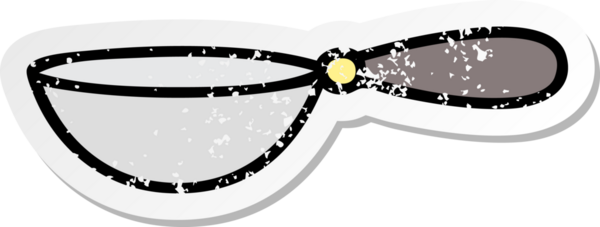 Bir insan tarafından çizilmiş sevimli bir çizgi filmin sıkıntılı çıkartması.