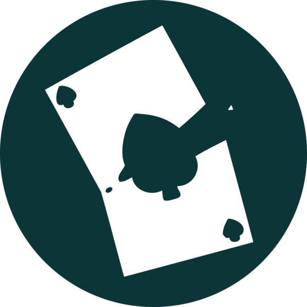 Bir insan tarafından çizilmiş yırtık bir kartın ikonik dövme şekli