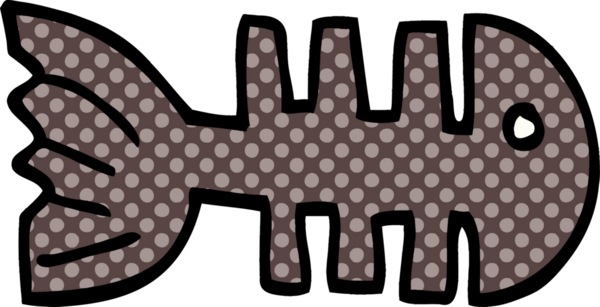 bir insan tarafından çizilmiş karalama balık kemikleri